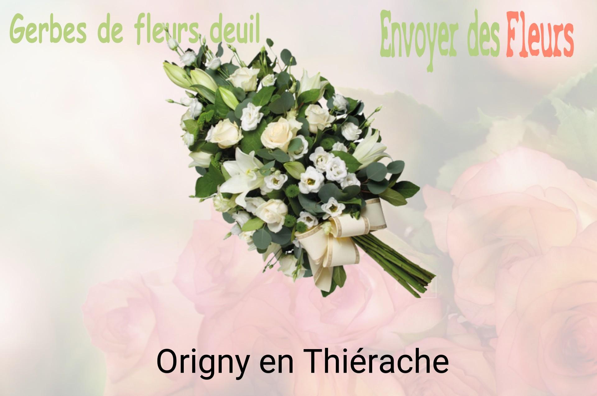 Gerbe de fleurs de deuil livrée à Origny-en-Thiérache